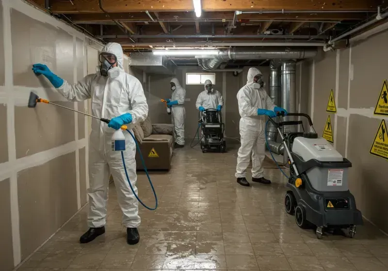 Basement Moisture Removal and Structural Drying process in Woodhaven, NY